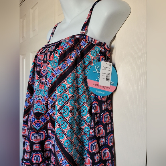Swim Solutions Tankini Top - Sz 10, NWT - Picture 3 of 8